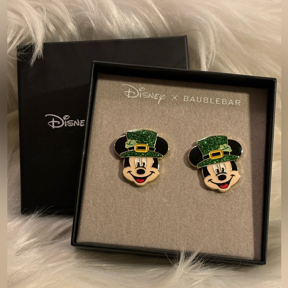Disney BaubleBar St Patty’s Mickey Earrings